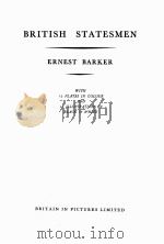 BRITISH STATESMEN SECOND EDITION PDF电子版封面 ERNEST BARKER