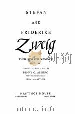 STEFAN AND FRIDERIKE ZWEIG 1954 PDF电子版封面