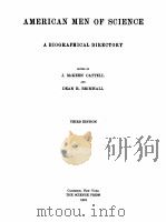 AMERICAN MEN OF SCIENCE THIRD EDITION（1921 PDF版）