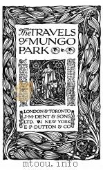 THE TRAVELS OF MUNGO PARK 1923 PDF电子版封面