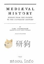 MEDIAEVAL HISTORY 1935 PDF电子版封面