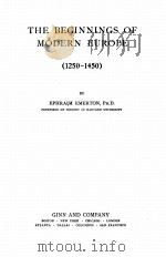 THE BEGINNINGS OF MODERN EUROPE （1250-1450）（1917 PDF版）