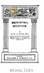 MEDIEVAL EUROPE（1926 PDF版）