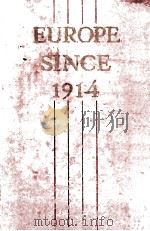 EUROPE SINCE 1914（1943 PDF版）