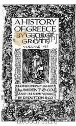 A HISTORY OF GREECE VOLUME Ⅶ（ PDF版）