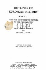 OUTLINES OF EUROPEAN HISTORY PART Ⅱ（1919 PDF版）