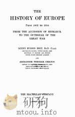 THE HISTORY OF EUROPE FROM 1862-1914（1918 PDF版）