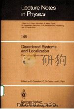 DISORDERED SYSTEMS AND LOCALIZATION 1981 PDF电子版封面 3540111638