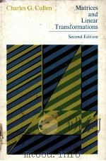 MATRICES AND LINEAR TRANSFORMATIONS SECOND EDITION PDF电子版封面 020101209X CHARLES G.CULLEN