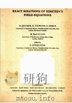 EXACT SOLUTIONS OF EINSTEIN‘S FIELD EQUATIONS PDF电子版封面 0521230411 E.SCHMUTZER
