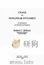 CHAOS AND NONLINEAR DYNAMICS:AN INTRODUCTION FOR SCIENTISTS AND ENGINEERS 1994 PDF电子版封面 0195057600 ROBERT C.HILBORN