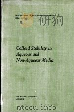 CILLOID STABILITY IN AQUEOUS AND NON-AQUEOUS MEDIA PDF电子版封面