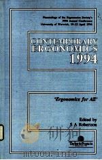 CONTEMPORARY ERGONOMICS 1994 PDF电子版封面 0748402039 S.A.ROBERTSON