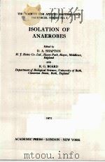 ISOLATION OF ANAEROBES PDF电子版封面 0126388407 D.A.SHAPTON AND R.G.BOARD
