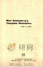 MAN：ATTEMPTS AT A COMPLETE DESCRIPTION     PDF电子版封面    G.V.J.ANFANG 