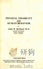 PHYSICAL DISABILITY AND HUMAN BEHAVIOR PDF电子版封面 JEMES W.MCDANIEL