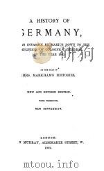 A HISTORY OF GERMANY NEW AND REVISED EDITION 1902 PDF电子版封面