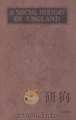 A SOCIAL HISTORY OF ENGLAND（1913 PDF版）