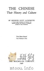 THE CHINESE:THEIR HISTORY AND CULTURE THIRD EDITION（1946 PDF版）