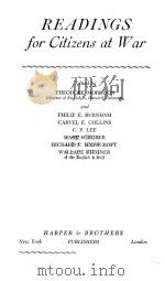 READINGS FOR CITIZENS AT WAR 1943 PDF电子版封面