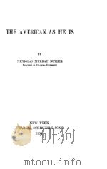 THE AMERICAN AS HE IS 1938 PDF电子版封面
