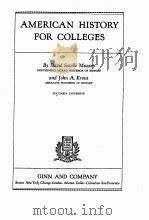 AMERICAN HISTORY FOR COLLEGES 1938 PDF电子版封面 DAVID SAVILLE MUZZEY