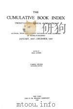 THE CUMULATIVE BOOK INDEX TWENTY-NINTH ANNUAL CUMULATION（1928 PDF版）