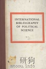 INTERNATIONAL BIBLIOGRAPHY OF POLITICAL SCIENCE VOL.7（1960 PDF版）