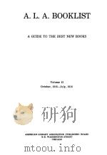 A.L.A.BOOKLIST:A GUIDE TO THE BEST NEW BOOKS VOLUME 12 PDF电子版封面