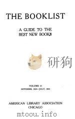 A.L.A.BOOKLIST:A GUIDE TO THE BEST NEW BOOKS VOLUME 21 PDF电子版封面