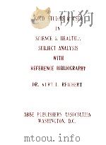 GOLD STUDIES & IN SCIENCE & HEALTH SUBJECT ANALYSIS WITH REFERENCE BIBLIOGRAPHY 1987 PDF电子版封面 0881644781