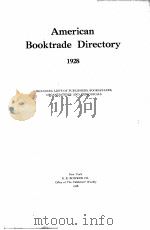 AMERICAN BOOKTRADE DIRECTORY 1928 1928 PDF电子版封面