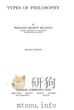 TYPES OF PHILOSOPHY REVISED EDITION 1939 PDF电子版封面