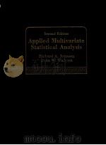 APPLIED MULTIVARIATE STATISTICAL ANALYSIS  SECOND EDITION     PDF电子版封面  0130411469  RICHARD A.JOHNSON，DEAN W.WICHE 