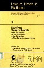 SPECIFYING STATISTICAL MODELS（ PDF版）