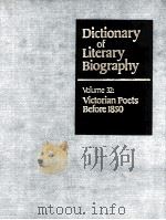 DICTIONARY OF LITERARY BIOGRAPHY  VOLUME 32：VICTORIAN POETS BEFORE 1850（ PDF版）