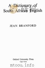 A DICTIONARY OF SOUTH AFRICAN ENGLISH（1978 PDF版）