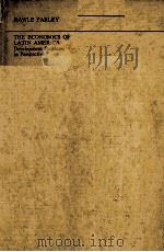 THE ECONOMICS OF LATIN AMERICA:DEVELOPMENT PROBLEMS IN PERSPECTIVE PDF电子版封面 RAWLE FARLEY