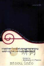MATHEMATICAL PROGRAMMING WITH DATA PERTURBATIONS 2 PDF电子版封面 0824717899 ANTHONY V.FIACCO