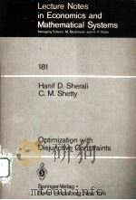 OPTIMIZATION WITH DISJUNCTIVE CONSTRAINTS 1980 PDF电子版封面 3540102280