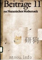 BEITRAGE ZUR NUMERISCHEN MATHEMATIK 11 1983 PDF电子版封面