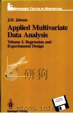 APPLIED MULTIVARIATE DATA ANALYSIS VOLUME 1 REGRESSION AND EXPERIMENTAL DESIGN PDF电子版封面 0387976604