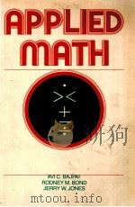 APPLIED MATH     PDF电子版封面  0471861669  AVI C.BAJPAI，RODNEY M.BOND，JER 