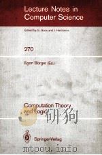 COMPUTATION THEORY AND LOGIC PDF电子版封面 3540181709 EGON BORGER