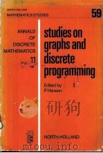 STUDIES ON GRAPHS AND DISCRETE PROGRAMMING PDF电子版封面 0444862161 P.HANSEN