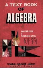 A TEXT BOOK OF ALGEBRA PDF电子版封面