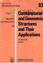 Combinatorial and geometric structures and their applications 1982 PDF电子版封面 0444863842