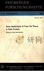 SOME APPLICATIONS OF FUZZY SET THEORY IN DATA ANLAYSIS PDF电子版封面 3342009853 HANS DANDEMER