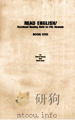 READ ENGLISH!FUNCTIONAL READING SKILLS FOR ESL STUDENTS BOOK ONE PDF电子版封面 SHERRY ROYCE AND DORIS ZOOK