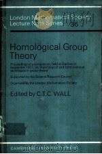 HOMOLOGICAL GROUP THEORY PDF电子版封面 0521227291 C.T.C.WALL